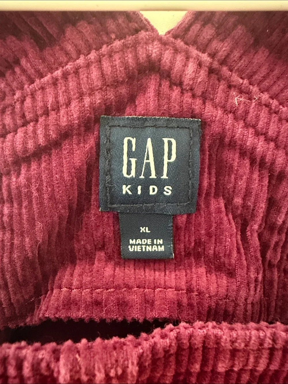 GAP Girls Burgundy Corduroy Pinafore Dress